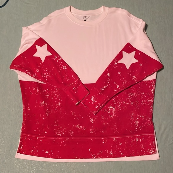 Crown & Ivy comfy oversized top hi-lo side vents size L unique design EUC - Picture 4 of 15